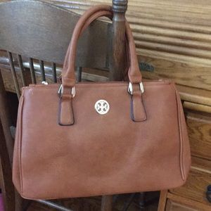 Brown Caramel Colored Tory Burch Purse
